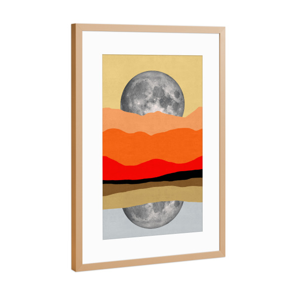 Poster mit Rahmen Kupfer "Axpressive sunset E" artboxONE - Natur,Abstrakt