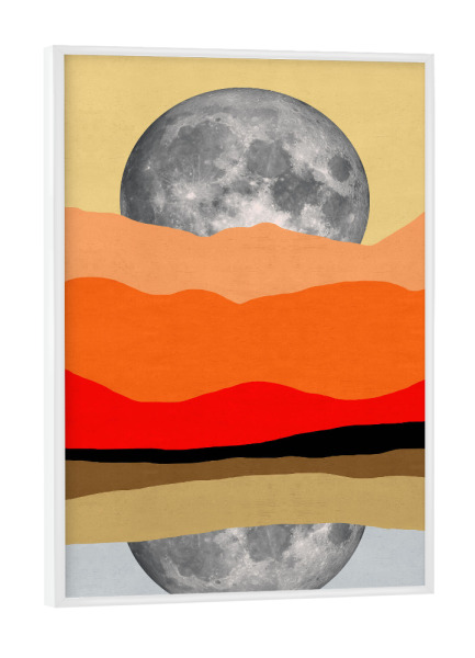 Poster mit weißem Rahmen "Axpressive sunset E" artboxONE - Natur,Abstrakt