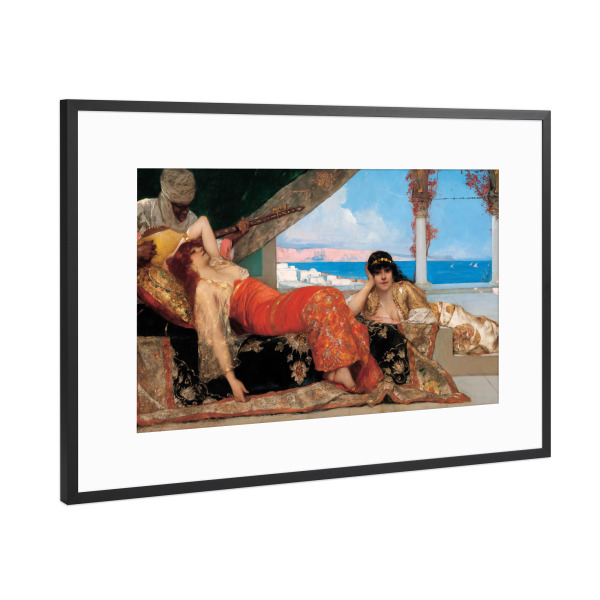 Poster mit Rahmen Schwarz (Metallic) "Liebling des Emir" artboxONE - Reise,Menschen,Reise / Länder