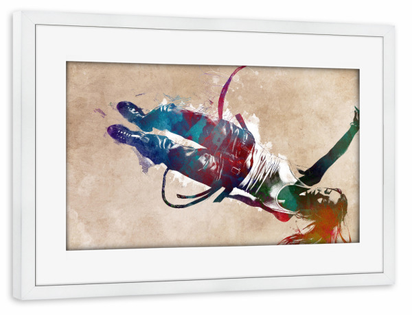 Poster mit Rahmen weiß "Bungee-Sprung-Sportkunst A" artboxONE - Sport,Sport / Motivation - Bungee,Bungee,Sport,Sprung,Bungee-sprung