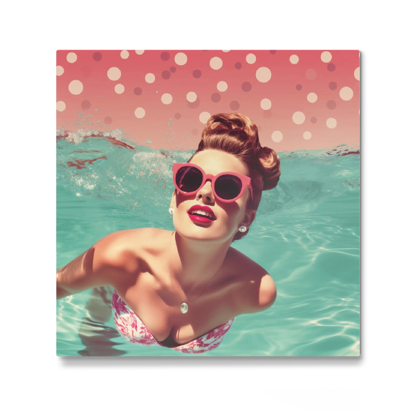 Galerie-Print "1950 Pink Glamour Girl No4" 30x30 cm artboxONE