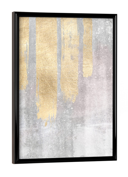 Poster mit schwarzem Rahmen "Rosa und graues abstraktes B" artboxONE - Abstrakt - Rosa,Gold,Abstrakt,Dekorativ,Heimdekoration