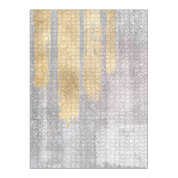 Puzzle Ravensburger "Rosa und graues abstraktes B" artboxONE - Abstrakt - Rosa,Gold,Abstrakt,Dekorativ,Heimdekoration - Bild rosa