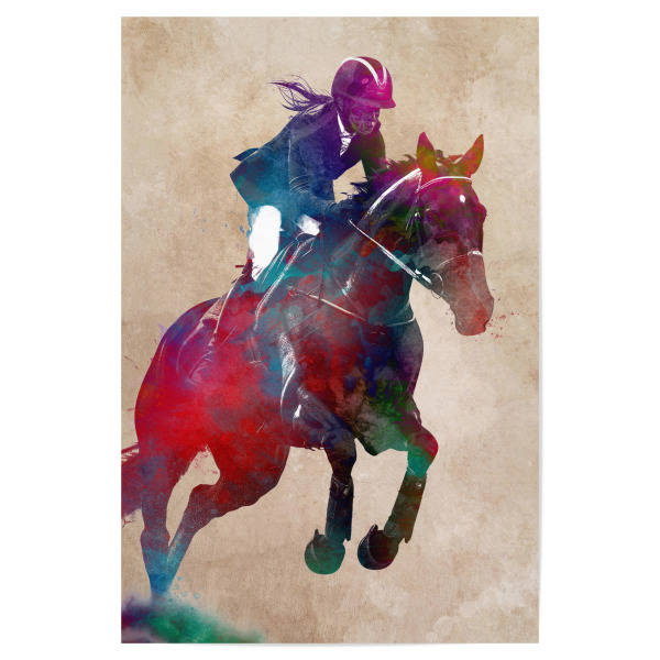 Poster 30x20 cm "Reitsportkunst B" artboxONE - Sport,Sport / Motivation - Pferd,Reiten,Reiten,Sport,Illustration