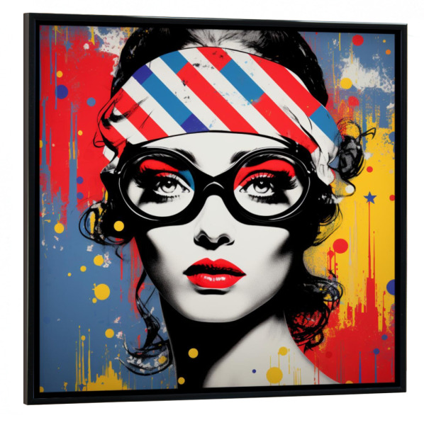 Poster mit schwarzem Rahmen 30x30 cm "FRANZÖSIN" artboxONE - Fashion - Französisch,Frau,Woman,Fashion