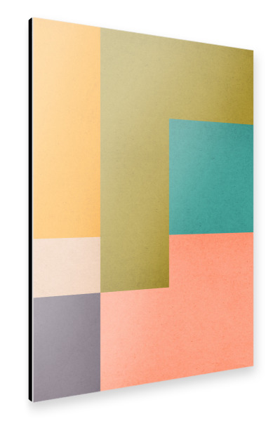 Alu-Dibond "Colorful geometric composition D" 30x20 cm artboxONE