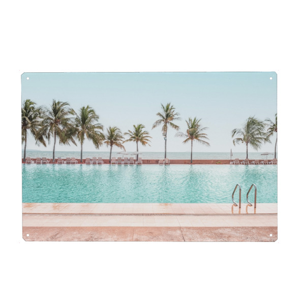 Holzbild "Pool am Strand" artboxONE - Reise,Architektur,Reise / Strand und Meer,Reise / Asien,Für Mama