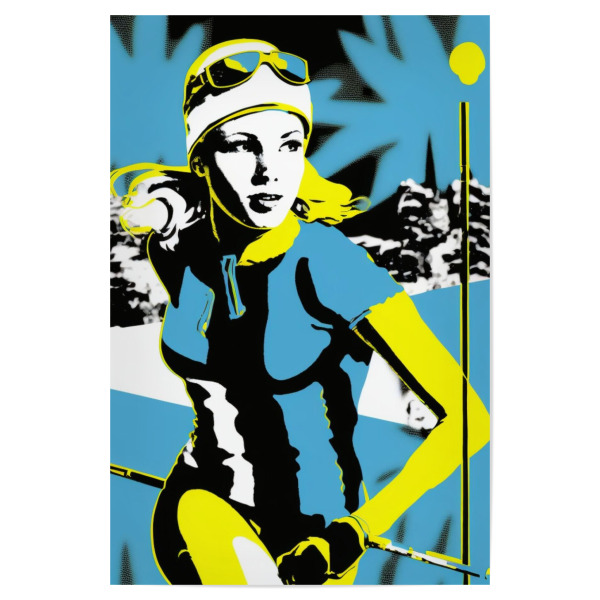 Poster "NORDISCHES SKIFAHREN" artboxONE - Natur,Reise,Sport,Buchstaben / S,Für Mama - Langlauf,Skifahren,Schweiz