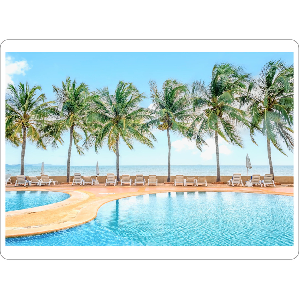 Tischset "Schwimmbad am Strand" artboxONE - Städte,Reise,Reise / Strand und Meer,Reise / Asien,Reise / Länder