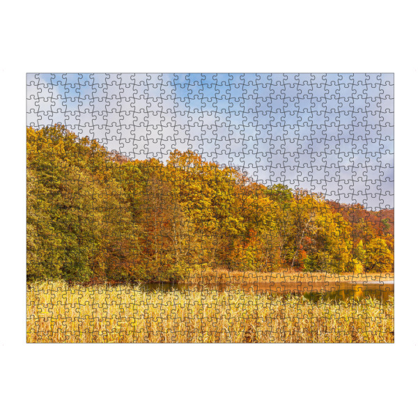 Puzzle Ravensburger "Wolken, Schilf, Bäume, See" artboxONE - Natur,Reise
