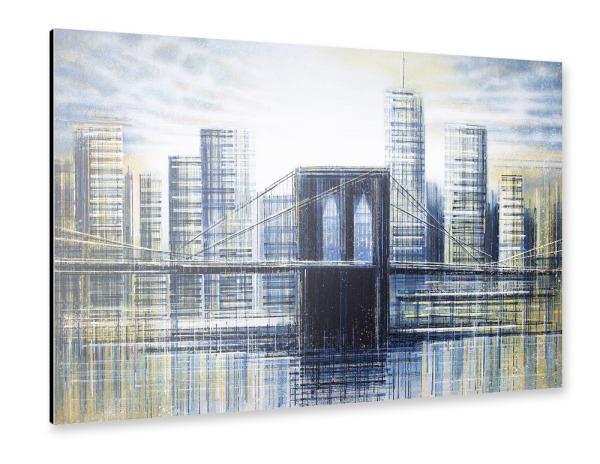 Alu-Dibond "Brooklyn Bridge at Dusk" 30x20 cm artboxONE