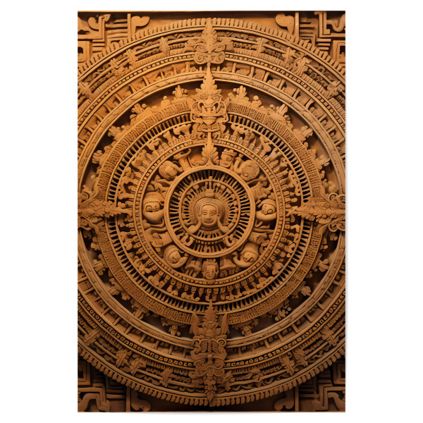 Poster "Mandala - Kambodscha - Sovann" artboxONE - Städte,Abstrakt,Architektur,Reise / Asien