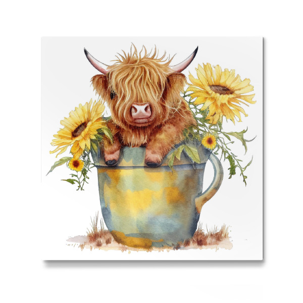 Galerie-Print "Hochlandkuh in Cup A" 30x30 cm artboxONE