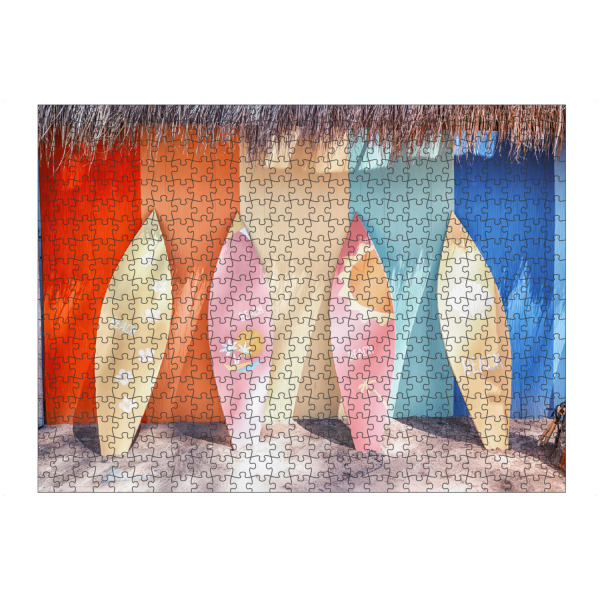 Puzzle Ravensburger "Surfbretter am Strand" artboxONE - Reise,Reise / Strand und Meer,Sport,Für Mama,Für Papa