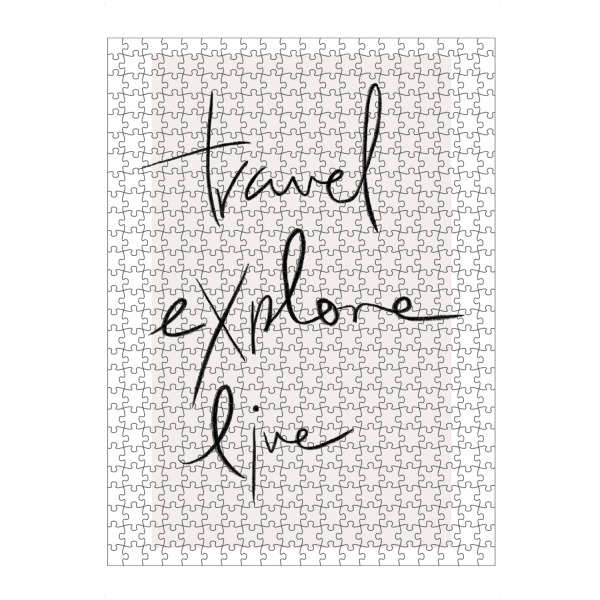 Puzzle Ravensburger "Travel - Explore - Live Typo" artboxONE - Typografie,Reise,Reise / Strand und Meer,Reise / Länder