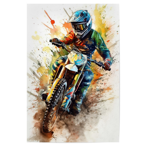 Motorcycle racing sport art A