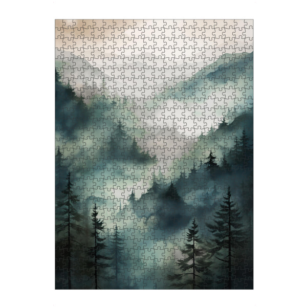 artboxONE Puzzle "Nebelige Berglandschaft" artboxONE - Natur,Abstrakt,Reise / Länder
