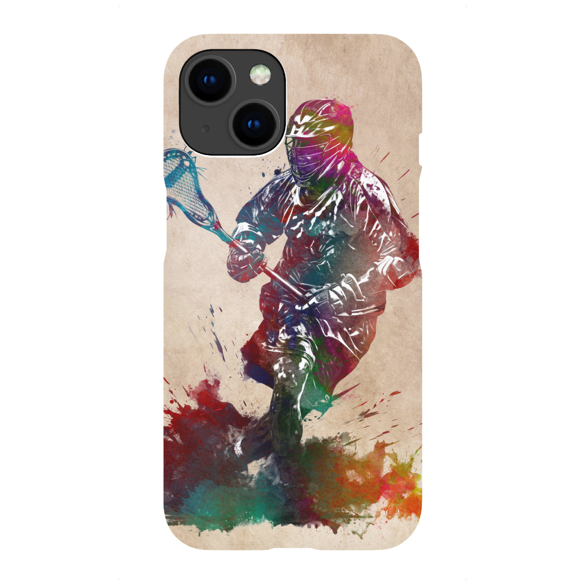 iPhone "Lacrosse-Sportkunst A" Premium-Case Handyhülle artboxONE