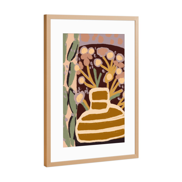 Poster mit Rahmen Kupfer "Pastelles Stillleben" artboxONE - Floral,Abstrakt,Für Mama