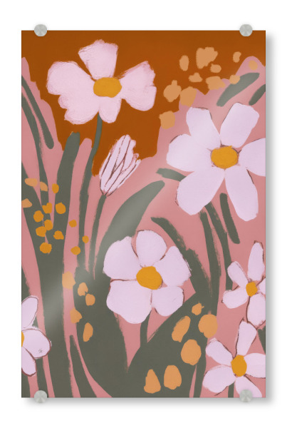 Acrylglasbild "Pastelle Blumen Impression I" artboxONE - Floral,Abstrakt,Für Mama