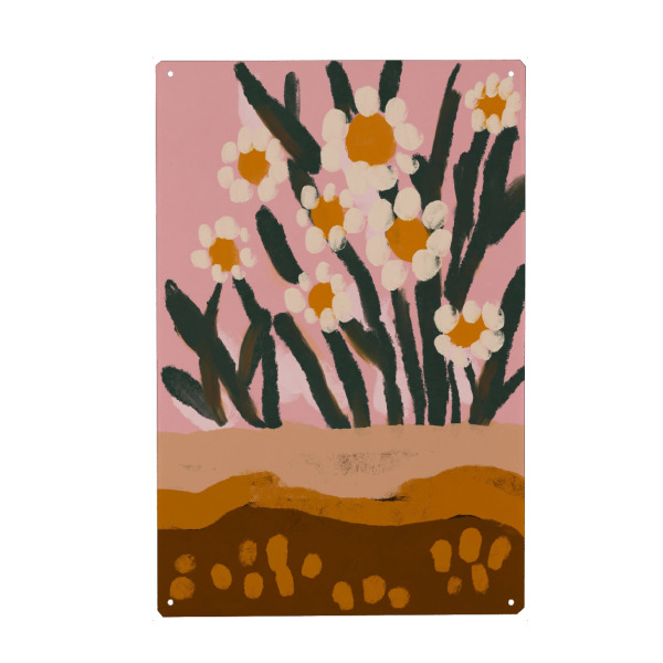 Holzbild "Blumen Im Garten" artboxONE - Floral,Abstrakt,Für Mama