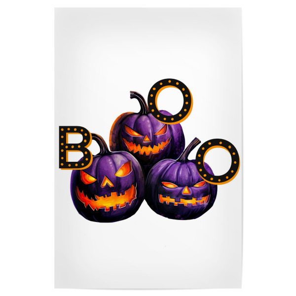 Poster "Boo Herbst-Kürbis-Saison" artboxONE - Essen & Trinken,Abstrakt,Buchstaben,Festivals,Halloween