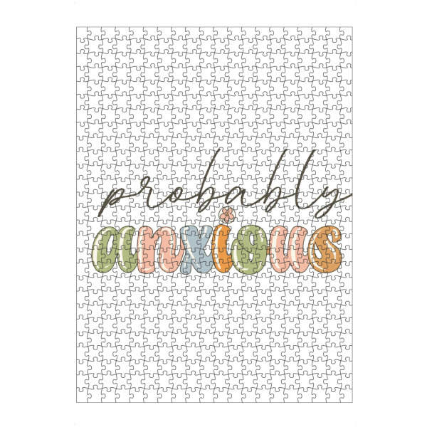 artboxONE Puzzle "Wahrscheinlich ängstlich" artboxONE - Typografie,Buchstaben,Sport / Motivation
