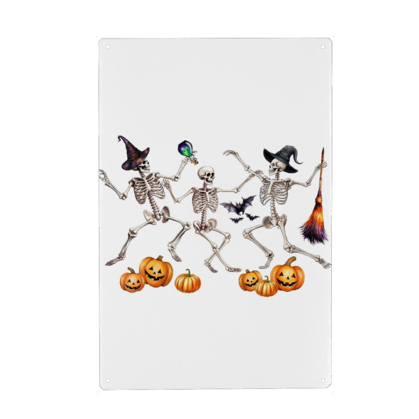 Metall Poster "Tanzende Skelette" artboxONE - Menschen,Festivals,Halloween,Lustig