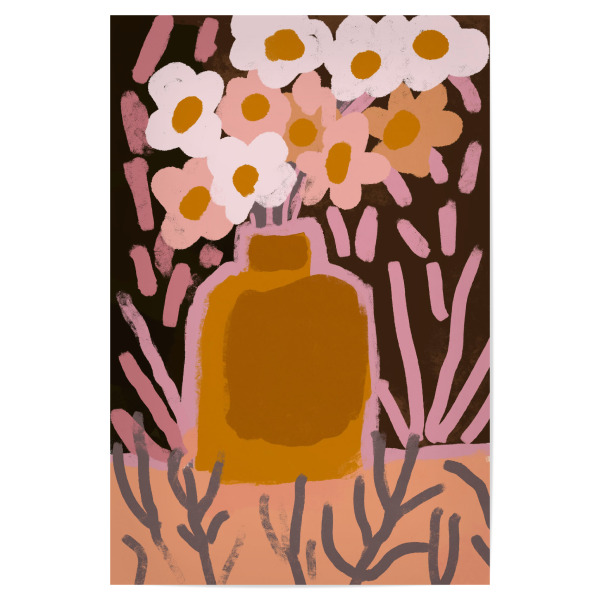 Poster "Blumenstrauss In Vase" artboxONE - Floral,Abstrakt,Für Mama
