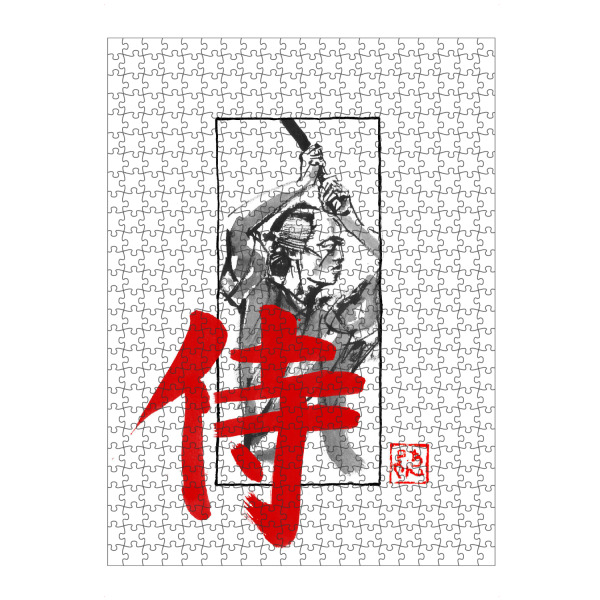 artboxONE Puzzle "Kumitate Samurai vor dem Angriff" artboxONE - Reise / Asien - Samurai,Sumie,Japan,Kanji - Bild samurai