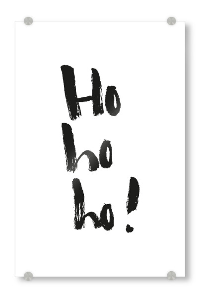 Acrylglasbild "Hohoho - Lettering" artboxONE - Typografie,Weihnachten - Weihnachten,Xmas,Christmas,Hohoho,Lettering,Typographie