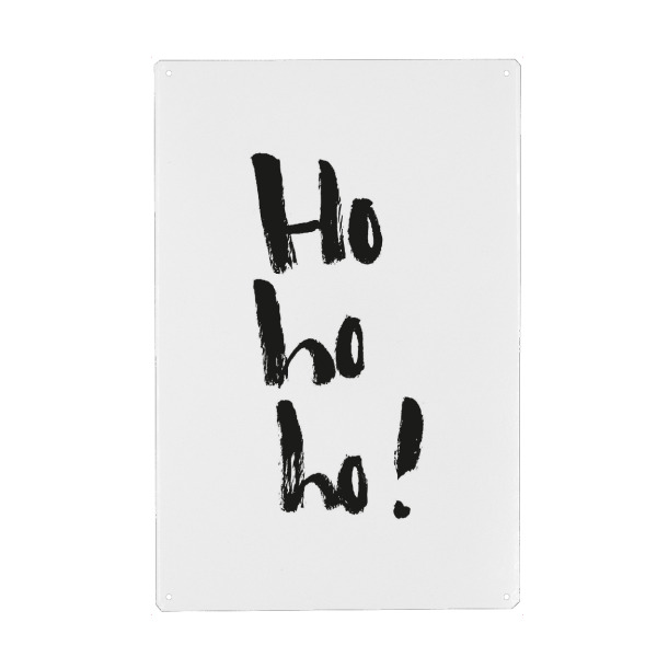 Metall Poster "Hohoho - Lettering" artboxONE - Typografie,Weihnachten - Weihnachten,Xmas,Christmas,Hohoho,Lettering,Typographie - Blechschild