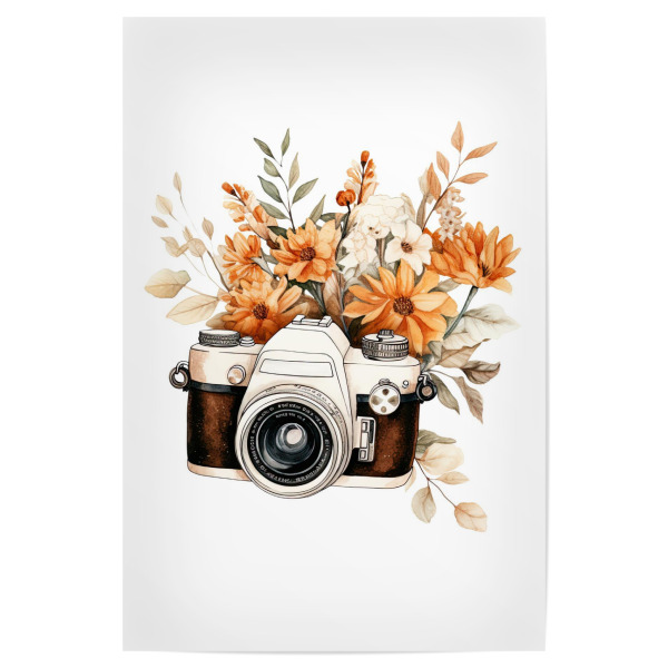 Poster 30x20 cm "Herbstkamera Herbstblätter" artboxONE - Natur,Floral,Fashion,Für Mama,Festivals