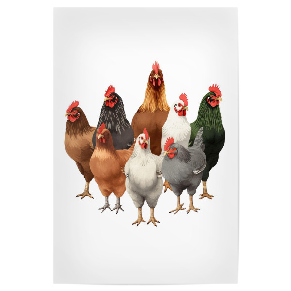 Poster 30x20 cm "Chicken Coop Decor Farm Artwork" artboxONE - Für Kinder,Tiere,Für Mama,Für Papa,Festivals