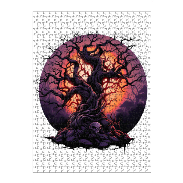 artboxONE Puzzle "Gruseliger Halloween-Baum" artboxONE - Natur,Abstrakt,Festivals,Halloween