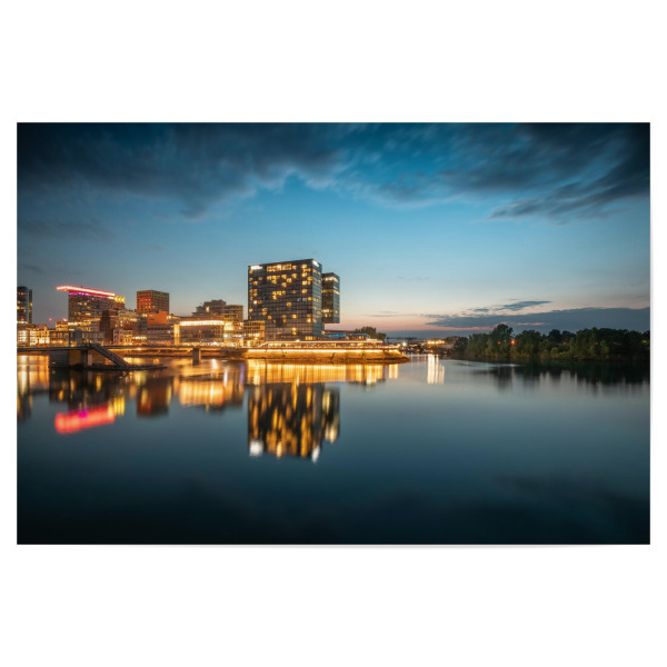 Poster 30x20 cm "Düsseldorf Blaue Stunde" artboxONE - Städte,Städte / Düsseldorf