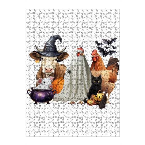 artboxONE Puzzle "Halloween-Nutztiere" artboxONE - Tiere,Festivals,Halloween