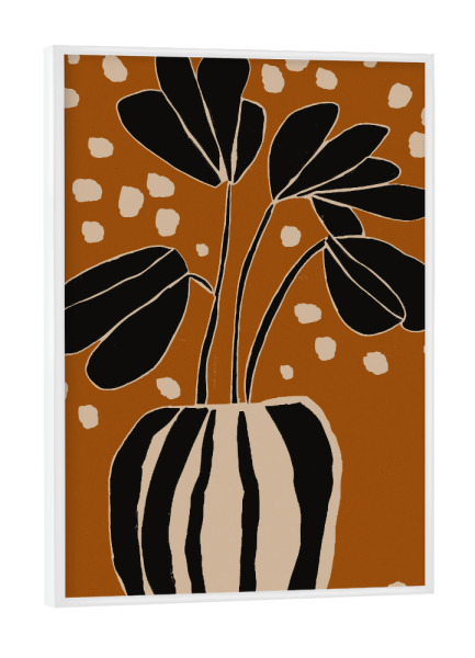 Poster mit weißem Rahmen "Stillleben Ocker" artboxONE - Floral,Abstrakt,Für Mama