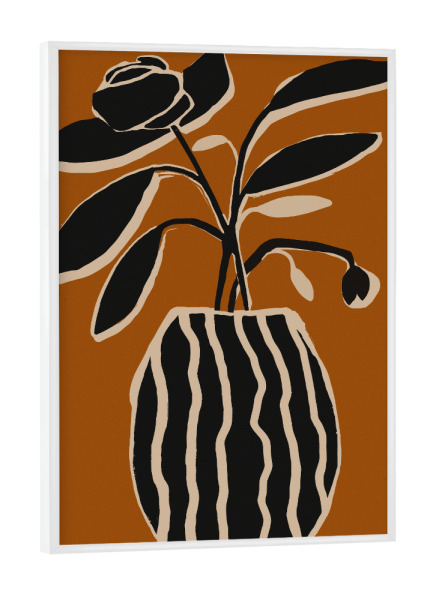 Poster mit weißem Rahmen "Stillleben Ocker V" artboxONE - Floral,Abstrakt,Für Mama