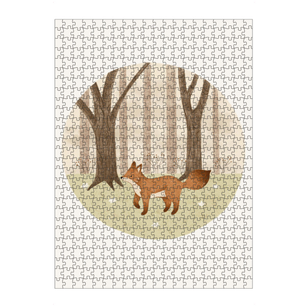 Puzzle Ravensburger "Anna Lunak - Fuchs im Wald" artboxONE - Natur,Für Kinder,Tiere,Comic