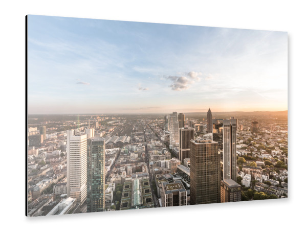 Alu-Dibond "Goldene Stunde Frankfurt" 30x20 cm artboxONE