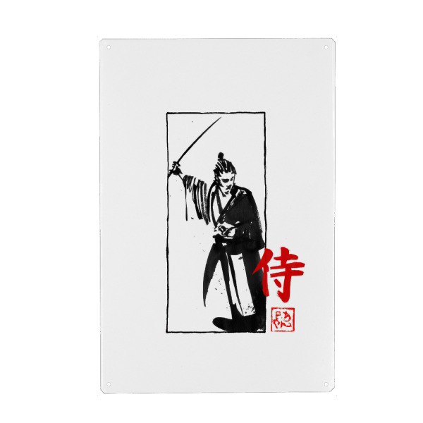 Holzbild "Kumitate-Samurai-Schwert" artboxONE - Reise / Asien - Samurai,Sumie,Japan,Kanji