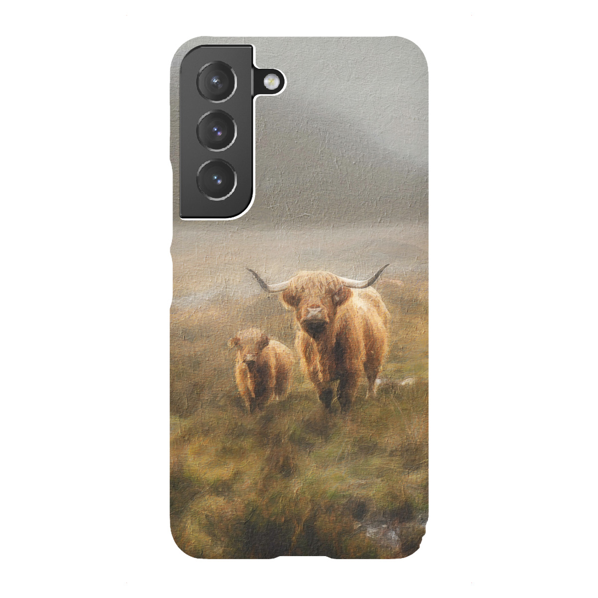 Samsung Galaxy "Hochlandrinder und Baby" Premium-Case Handyhülle artboxONE