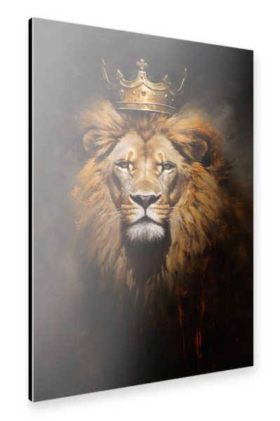 Alu-Dibond "Lion King Crown 2 (matart)" 30x20 cm artboxONE