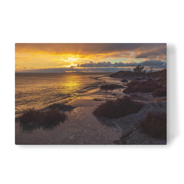 Leinwandbild "Sonnenuntergang auf Moen" artboxONE - Natur,Reise,Reise / Strand und Meer