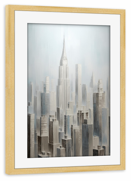 Poster mit Rahmen kiefer "New York Liebe" artboxONE - Städte / New York,Architektur,Reise / Länder