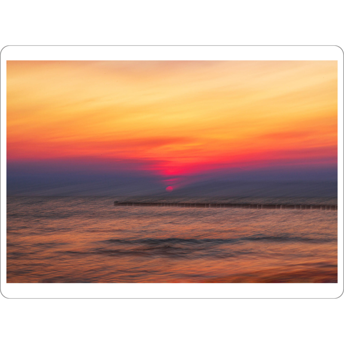 Tischset "Im letzten Licht des Tages" artboxONE - Natur,Reise / Strand und Meer - Sonnenuntergang,Abendstimmung,Licht,Meer,Dunkelheit,Ostsee