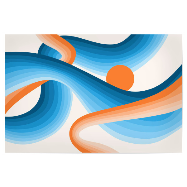 Poster "Rise, Abstract Retro Sunrise" artboxONE - Abstrakt