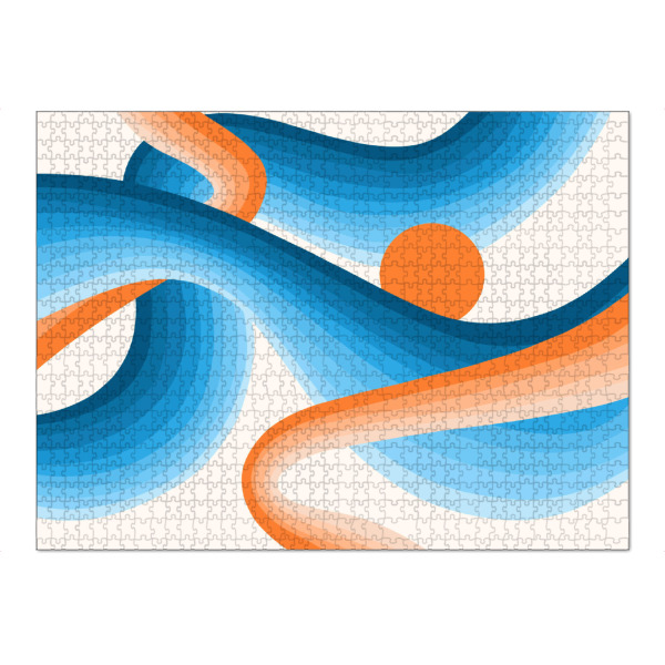 Puzzle Ravensburger "Rise, Abstract Retro Sunrise" artboxONE - Abstrakt