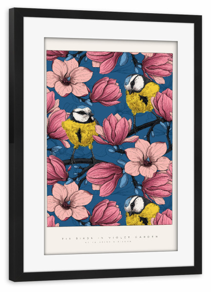 Poster mit Rahmen schwarz "Kirilova - Frühling" artboxONE - Natur,Floral,Tiere